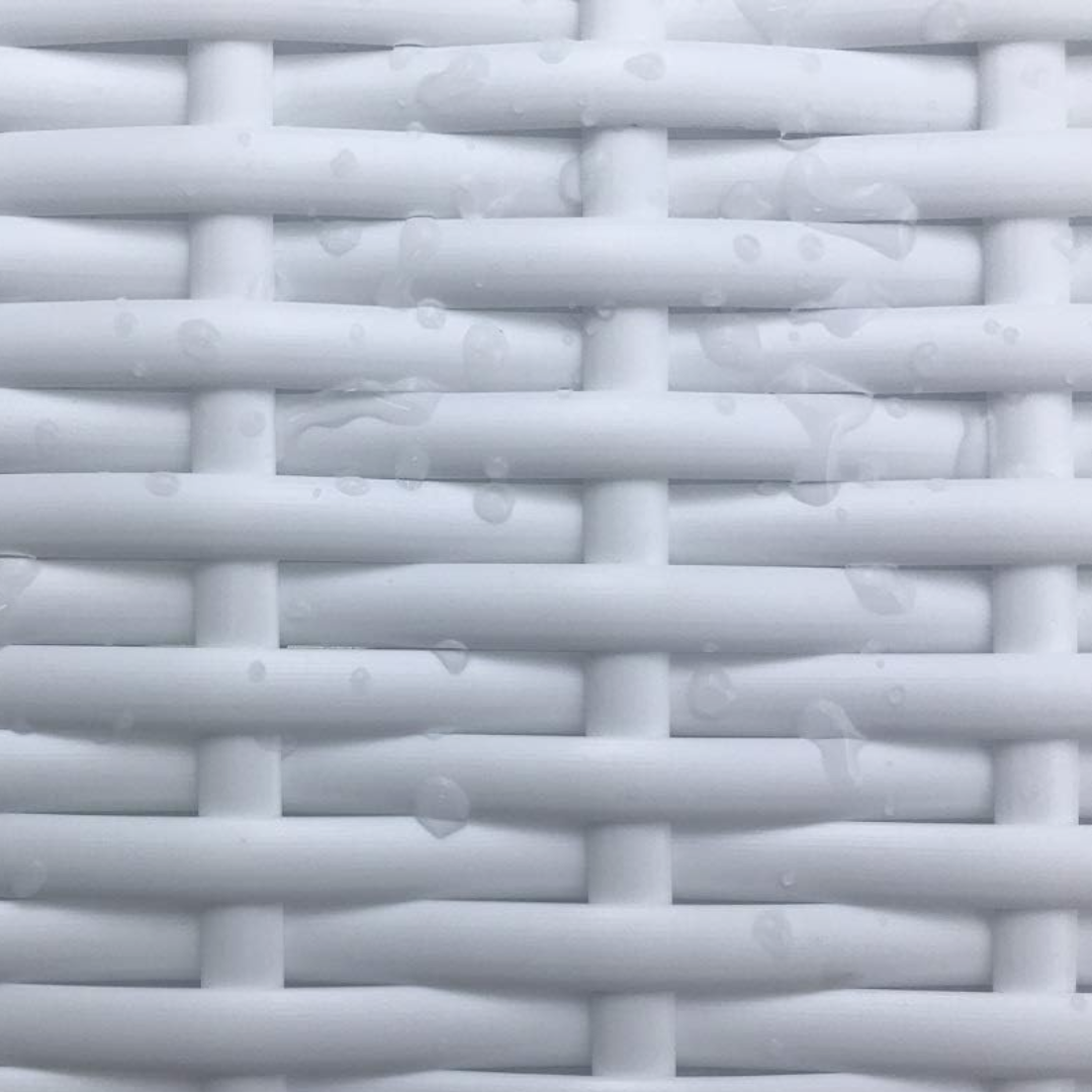 Synthetic Rattan Roll - White